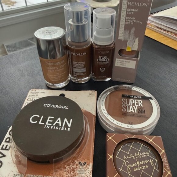 Other - NEW 7 Items of Foundation Makeup, Bronzer, Serum, Powder